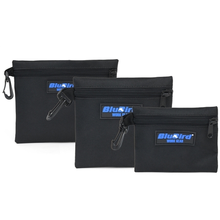 RMX INDUSTRIES Blubird Work Gear Multi-Purpose Clipon Zip Bag 3Pk BLBBBTB13